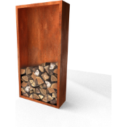 Egura Cortenstaal Houtopslag met achterwand Lengte: 1000 Breedte: 385 ...