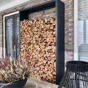 Houtopslag Beltza Zwart 100 x 38.5 x 200 cm
