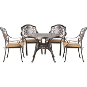 SALENTO  - Tuinset voor 4 - Donkerbruin - Aluminium