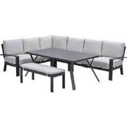 Garden Impressions Camilo lounge dining set 6-delig links  donker grij...