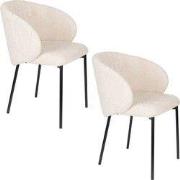 Housecraft Living Ayle Eetkamerstoelen Off White - Set van 2