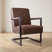 Industriële fauteuil bruin eco-leer Tiger