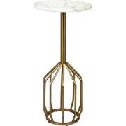 Dutchbone Salerno Bijzettafel Rond 30 cm Marmer Goud