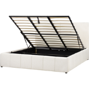 CASTELNAVET - Tweepersoonsbed - Wit - 180 x 200 cm - Polyester