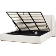 MONESTIER - Tweepersoonsbed - Wit - 180 x 200 cm - Polyester