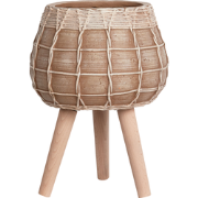 DARMERA - Bloempot - Lichtbruin - 30 x 30 x 23 cm - Magnesiumoxide