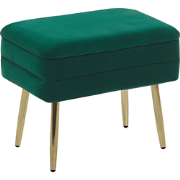 ODESSA - Hocker - Donkergroen - Fluweel