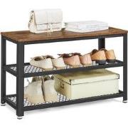 Schoenenbank met Zitkussen – Hout – Bruin – 73 × 30 × 45 cm