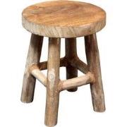 Kruk teak naturel d17h22 cm