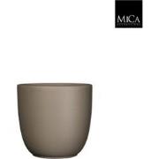 Tusca pot rond taupe mat h20xd22,5 cm