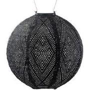 Round dia. 30 cm Ikat zwart lampion