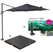 Garden Impressions Hawaii zweefparasol S Ø300 - donker grijs/zwart met...