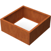 Artesa Rechthoekige plantenbak cortenstaal L100 x B100 x H40 cm