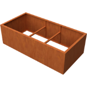 Artesa Rechthoekige plantenbak cortenstaal L200 x B100 x H60 cm