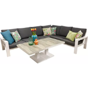 Benton Lounge diningset - Wit Buitengewoon de Boet