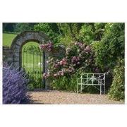 Tuindoek witte bank 210x140cm