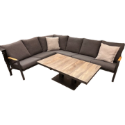 Lausanne hoek loungeset incl. codell teak antraciet