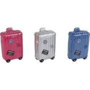 Spaarpot koffer aardew h5 cm zilver