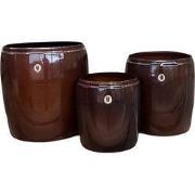 Pot met rand Bruin M 25x26cm