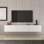 West Zwevend TV Meubel Wit 150 cm Melamine