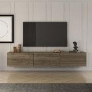 West Zwevend TV Meubel Walnootlook 150 cm Melamine