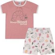 Rupsje Nooitgenoeg, 2022 meisjes shortama roze, 74/80