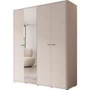 Meubella - Sorello - Kledingkast 4 deurs - Beige - 180x56x211 cm