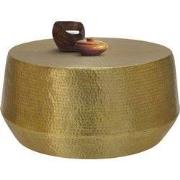 Salontafel Ø 90x45 cm goud in gehamerd aluminium look WOMO-Design