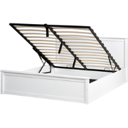 LAMBRES - Bed met opbergruimte - Wit - 160 x 200 cm - Dennenhout