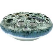 Villa Pottery  Groen Blauwe vaas  - H15