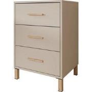 Meubella - Nachtkastje Bahia - Beige - 48 cm - 3 lades