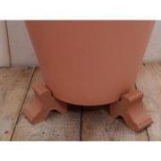 Potcomponent Potzetter Lichtbruin 3 stuks voor een ronde pot