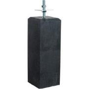 Betonpoer recht inclusief verstelbare plaat 15x15x60 cm prijs per stuk