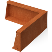 Fronta Keerwanden cortenstaal hoekstuk L50 x B10 x H20 cm