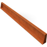 Fronta Keerwanden cortenstaal recht stuk L200 x B10 x H20 cm