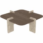 Vierkant Salontafel met afgeronde randen L90 cm LUMA