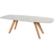 4SO Montana Tafelframe Teak Met Montana Tafelblad Ceramic Terrazzo 240...