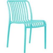 Stoel Glee - Turquoise - 58x42x79cm - 2 stuks