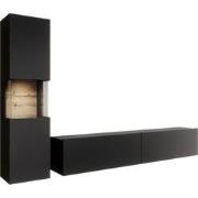 Meubella - Wandmeubel Asilento 1 - Mat zwart