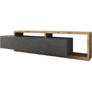 Meubella - TV-Meubel Bello - Grijs - Eiken - 219 cm