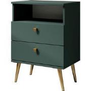 Meubella - Nachtkastje Hidde - Groen - 50 cm