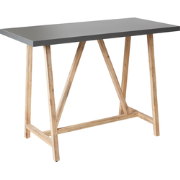 TALAMONE - Tuintafel - Lichthout/Grijs - 140 x 70 cm - Vezelcement