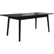 Meubella - Eetkamertafel Monor - Zwart eiken - 200 cm - Uitschuifbaar