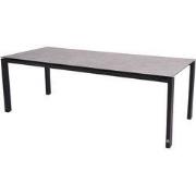 Goa tafelframe Antracite met HPL tafelblad Light Grey 220 x 95 cm