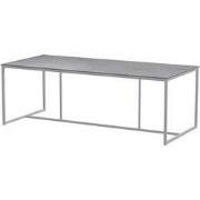 Quatro tafelframe Frost Grey met HPL tafelblad Light Grey 220 x 95 cm