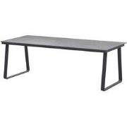 Konos tafelframe Antracite met HPL tafelblad Light Grey 220 x 95 cm