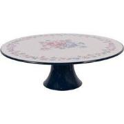 Clayre & Eef Taartplateau op Voet Ø 29x10 cm Beige Kunststof