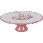 Clayre & Eef Taartplateau op Voet Ø 29x10 cm Wit Kunststof