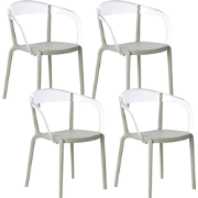 MALEVIZI - Tuinstoel set van 4 - Lichtgroen - Kunststof