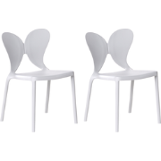 LARISSA - Tuinstoel set van 2 - Lichtgrijs - Kunststof